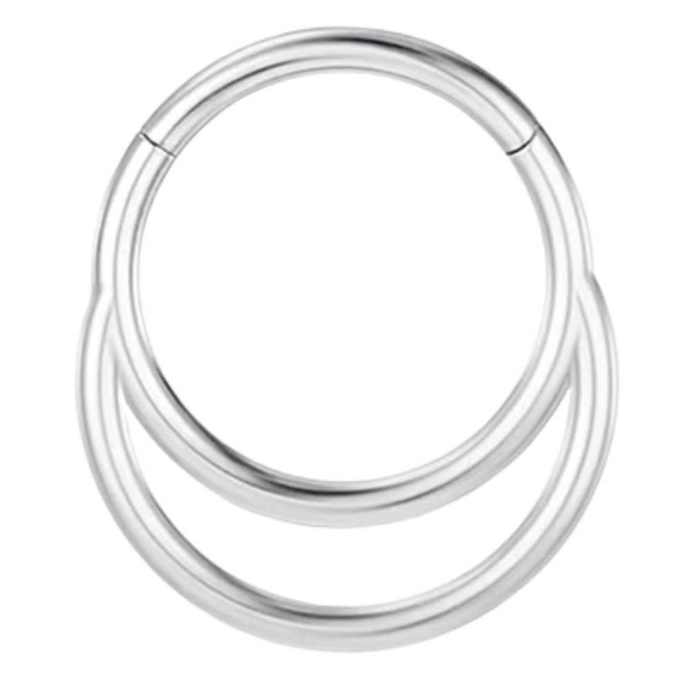 Clicker Segmenté Titane - Double Anneau - Piercing Planet