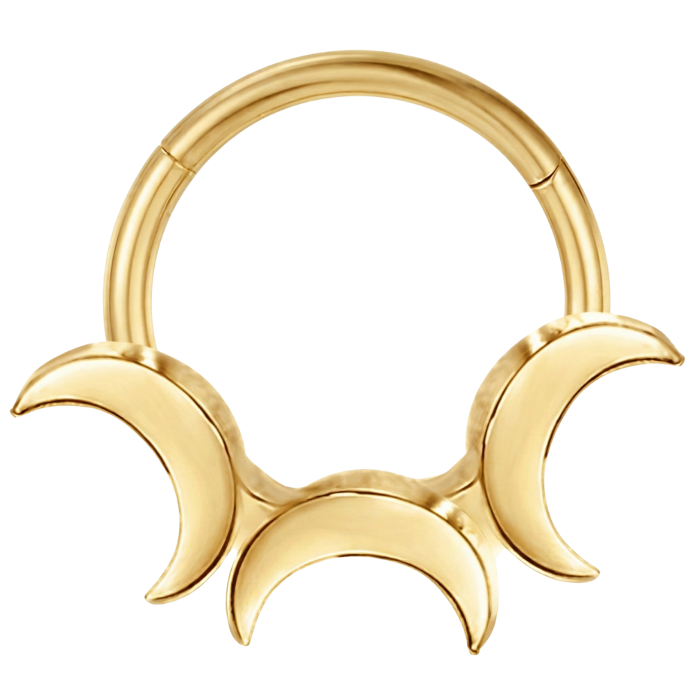 Clicker segmenté en titane - Trois croissants