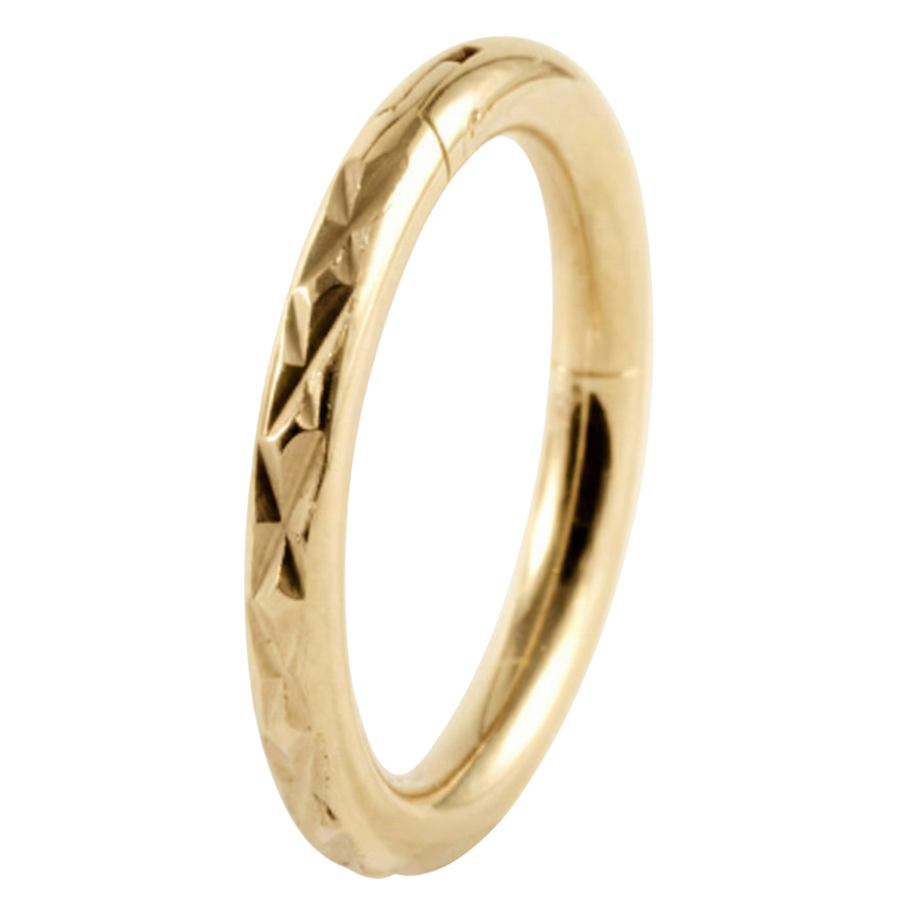 Titanium Clicker Segmented Diamond Structure - Circle