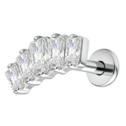 Labret Décoratif En Titane - Arc Avec Zircons