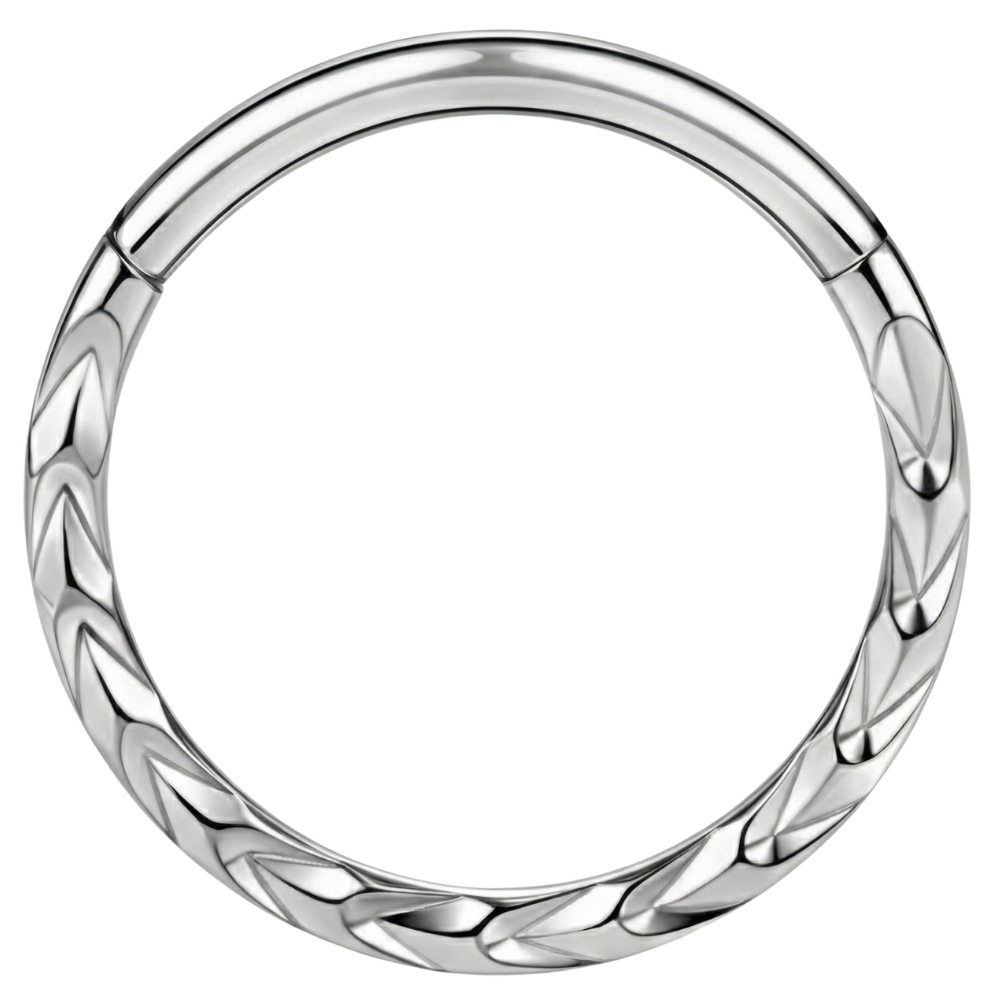 Titanium Clicker Segmented Spike-Circle Structure