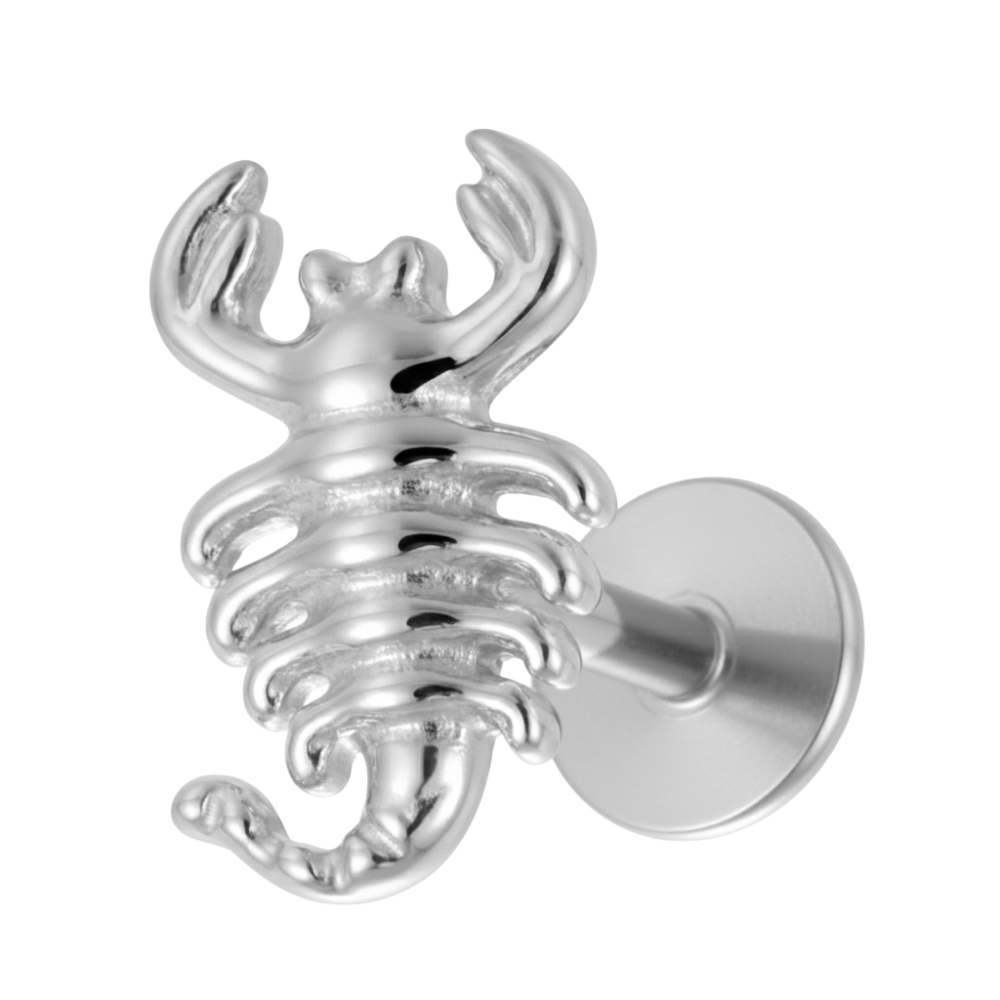 Labret Décoratif en Titane - Scorpion