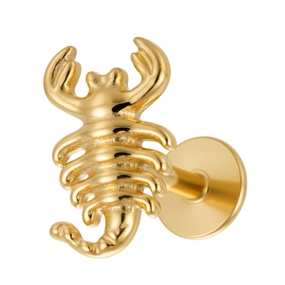 Labret Décoratif en Titane - Scorpion