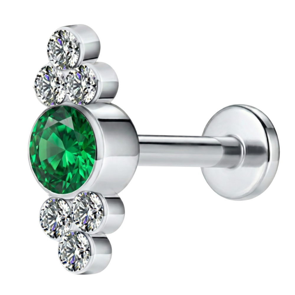 Labret Décoratif Titane - Strass Décoratifs