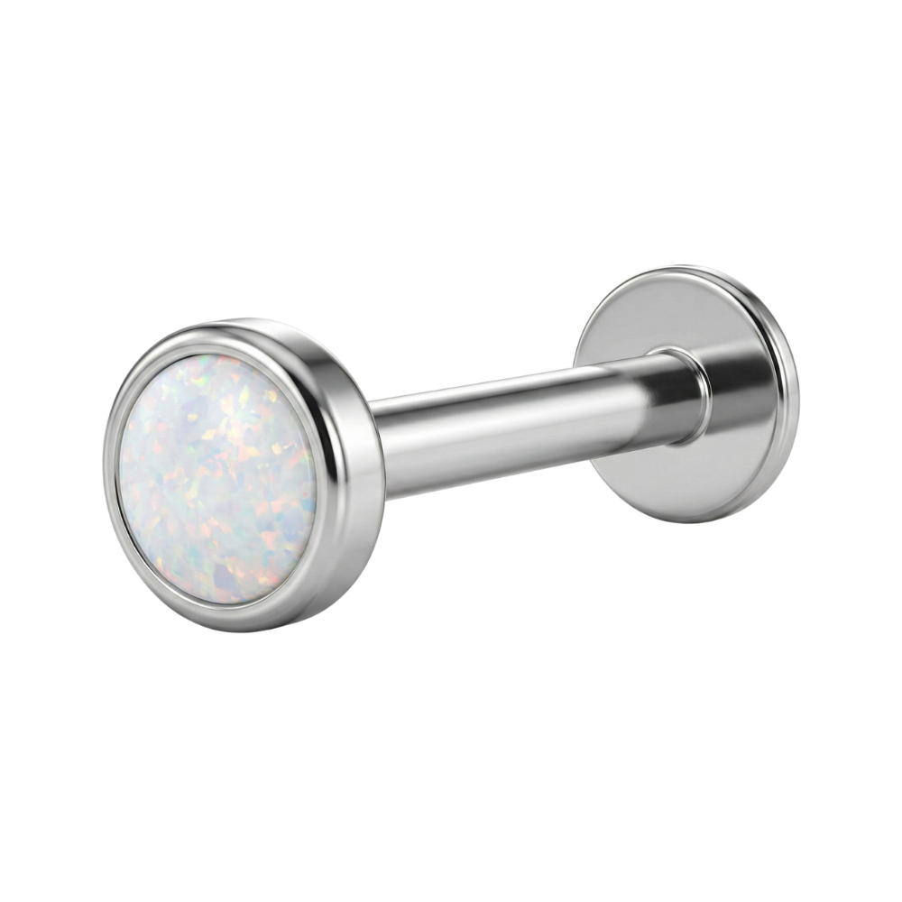 Titanium Decorative Labret - Opal