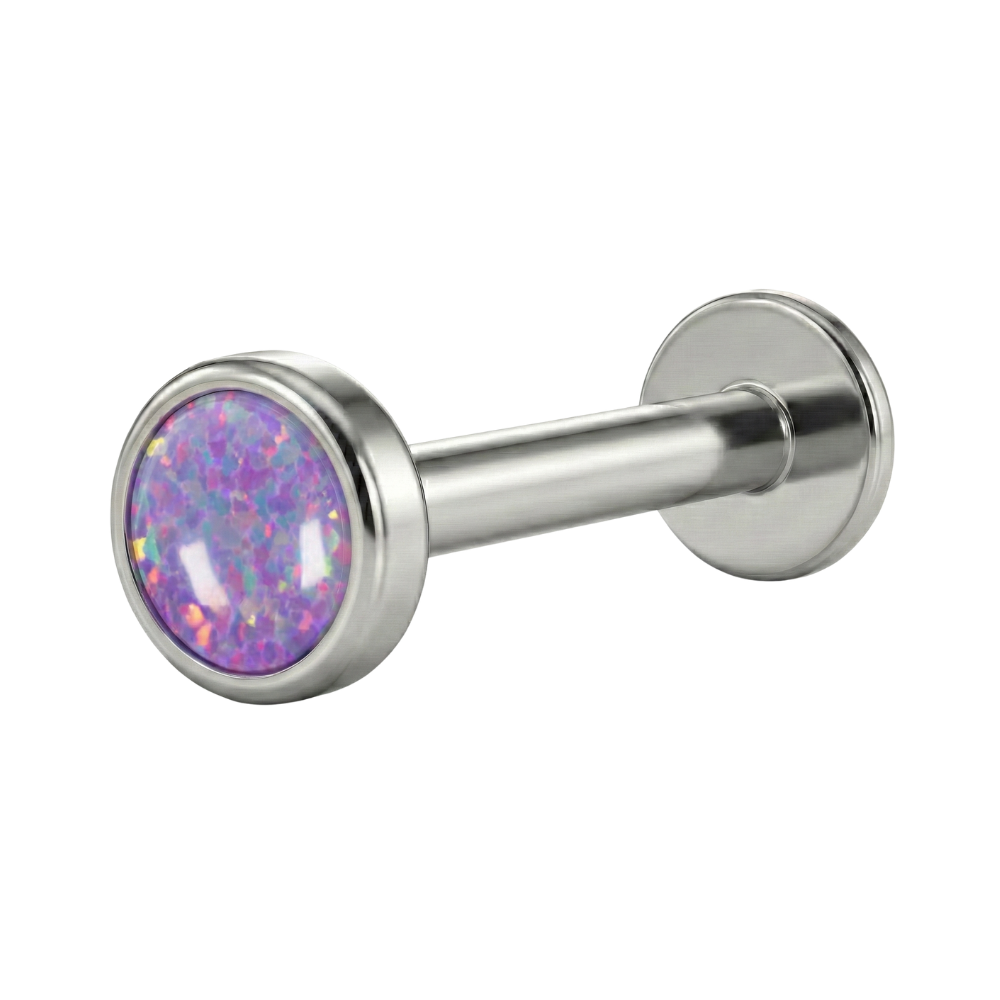Titanium Decorative Labret - Opal