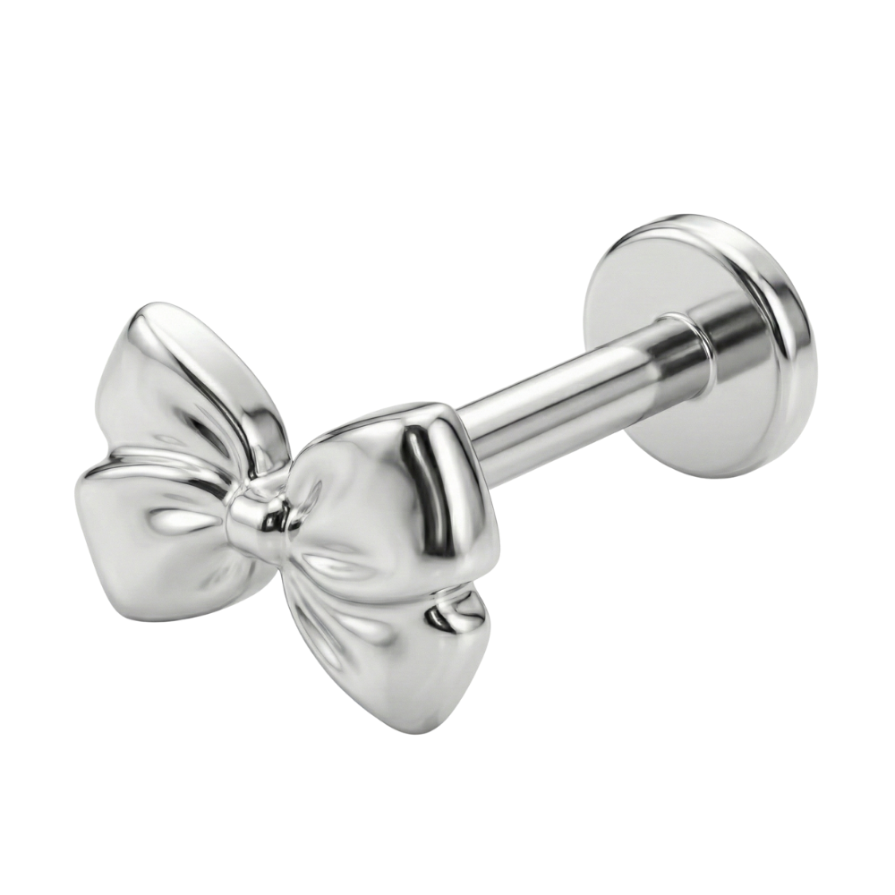 Decorative Titanium Labret - Bow