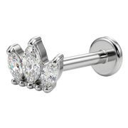 Labret Décoratif En Titane - Couronne Avec Zircons
