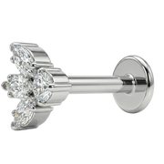 Labret Décoratif En Titane - Lotus Avec Zircons
