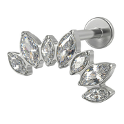 Titanium Decorative Labret - Arch with Cubic Zirconia