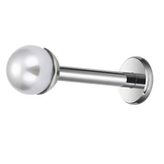 Decorative Titanium Labret - With Pearl