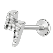 Labret Décoratif en Titane - Eclair Avec Structure