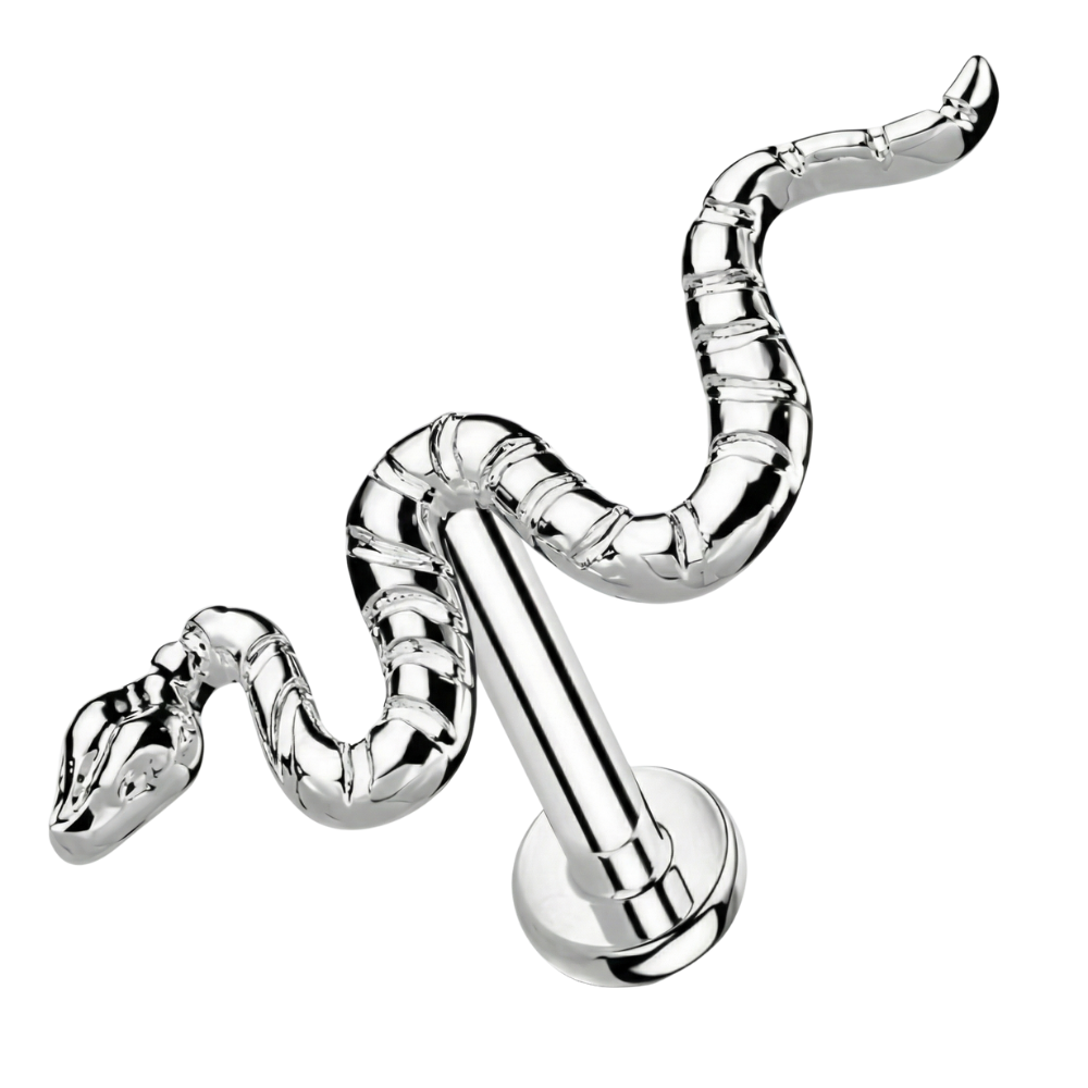 Titanium Decorative Labret - Snake