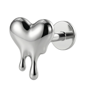 Labret Décoratif en Titane - Coeur Fondant