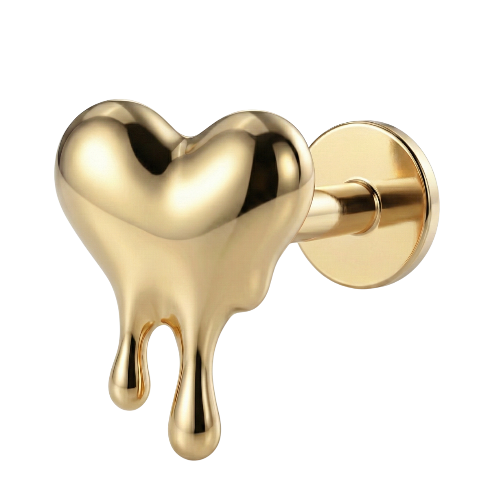 Titanium Decorative Labret - Melting Heart