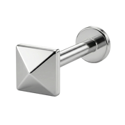 Labret Décoratif en Titane - Carré