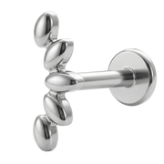 Labret Décoratif en Titane - Feuilles