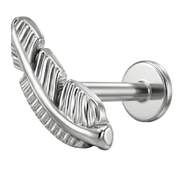 Titanium Decorative Labret - Feather