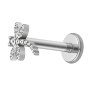 Labret Décoratif En Titane - Libellule Avec Zircons