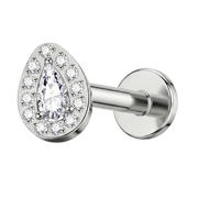 Labret Décoratif En Titane - Goutte Avec Zircons