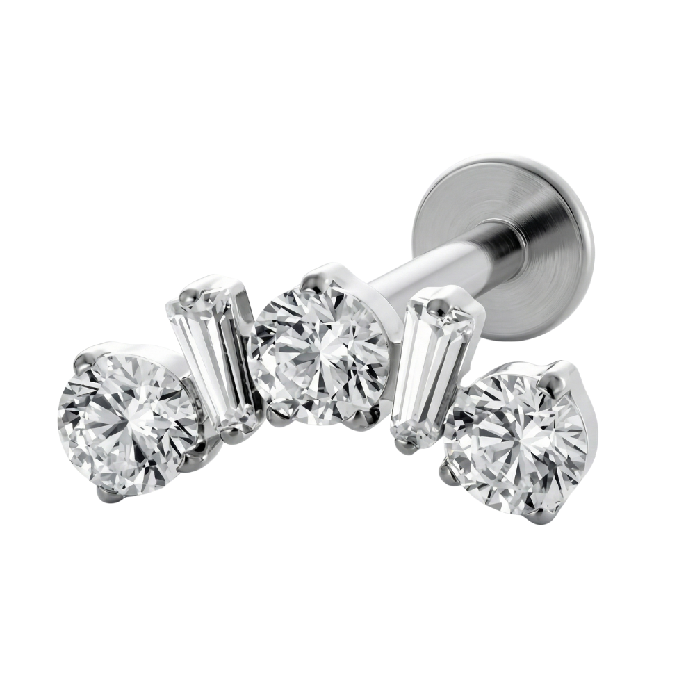 Titanium Decorative Labret - Cascade of Shine