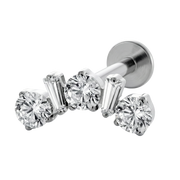 Labret Décoratif en Titane - Cascade de Lueur