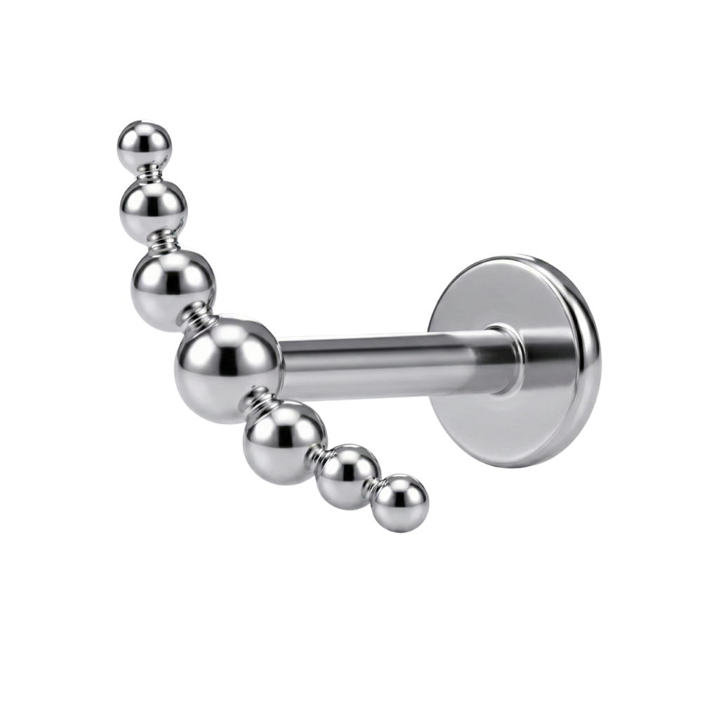 Titanium Decorative Labret - Arch With Balls