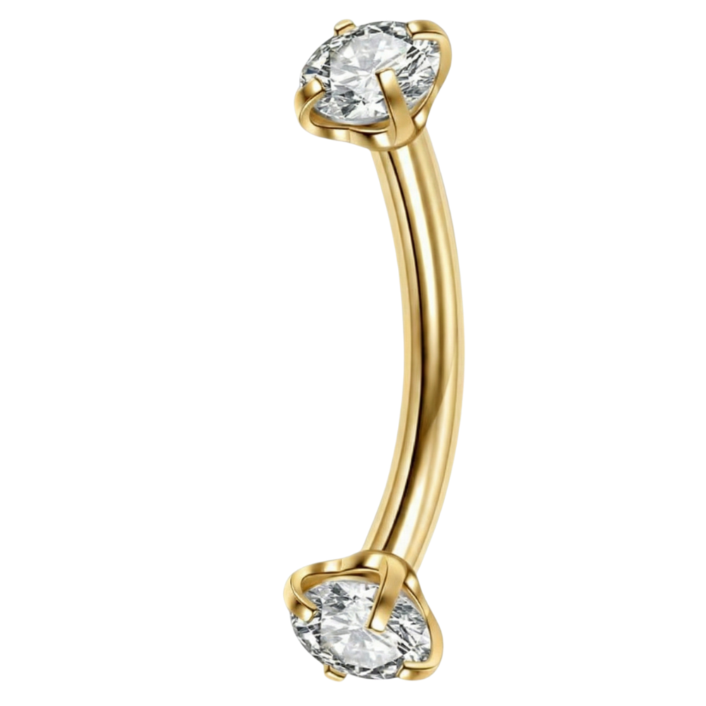 Titanium Decorative Banana - Zircons