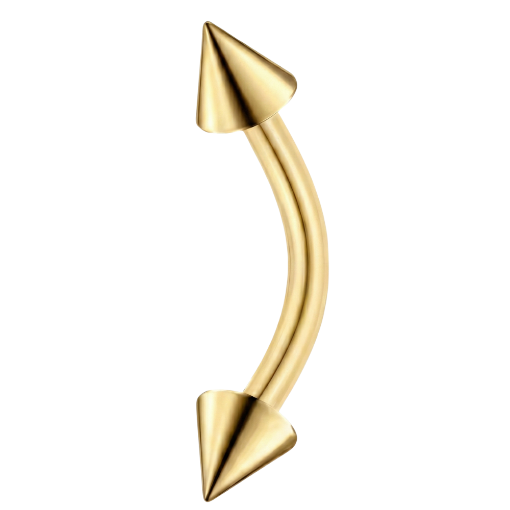 Titanium Banana with Cones - Internally Threaded