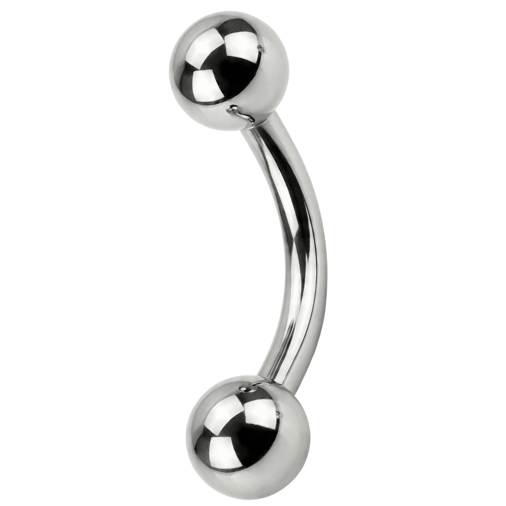 Titanium Banana with Balls - Internally Threaded