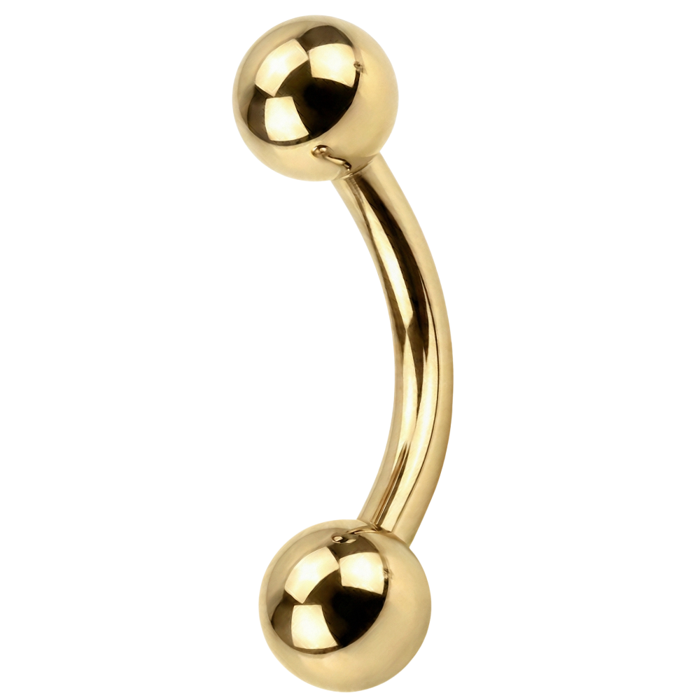 Titanium Banana with Balls - Internally Threaded