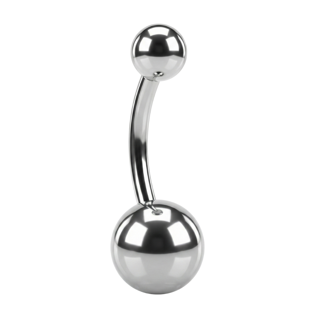 Titanium Belly Button Ring - Balls