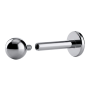 Labret en titane avec bille - Filetage interne