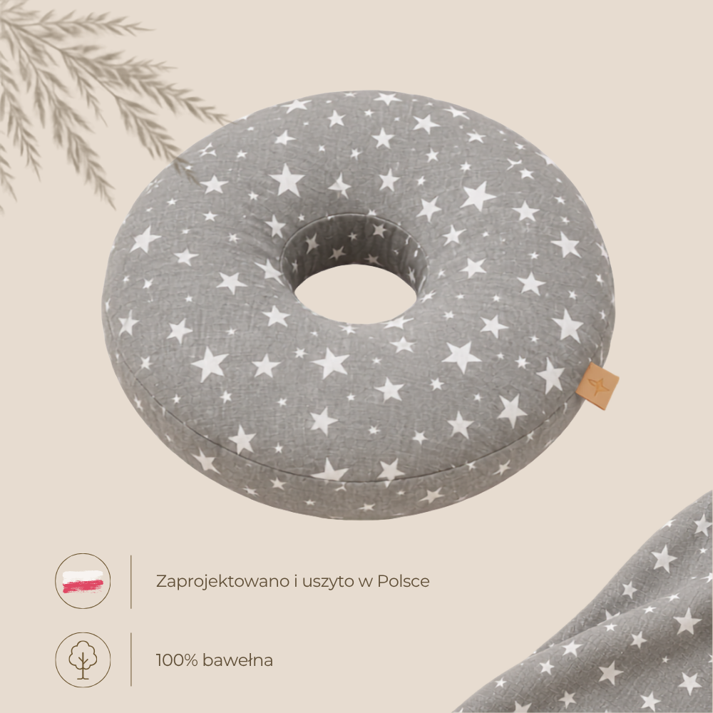 Coussin donut pour piercing - coton, 30 cm, produit polonais