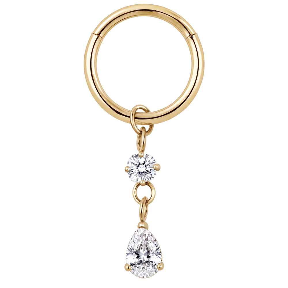 Segment Clicker Avec Double Pendentif DORÉ