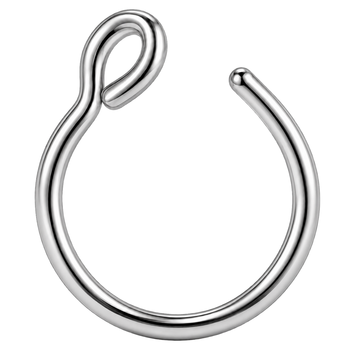 titanium nose ring fake piercing 