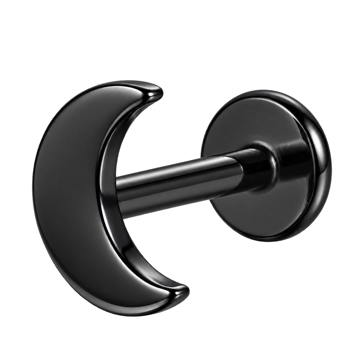 Stalowy Labret Ozdobny czarny