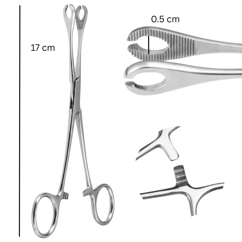 Piercing pliers - Round, Open, 0.5 cm