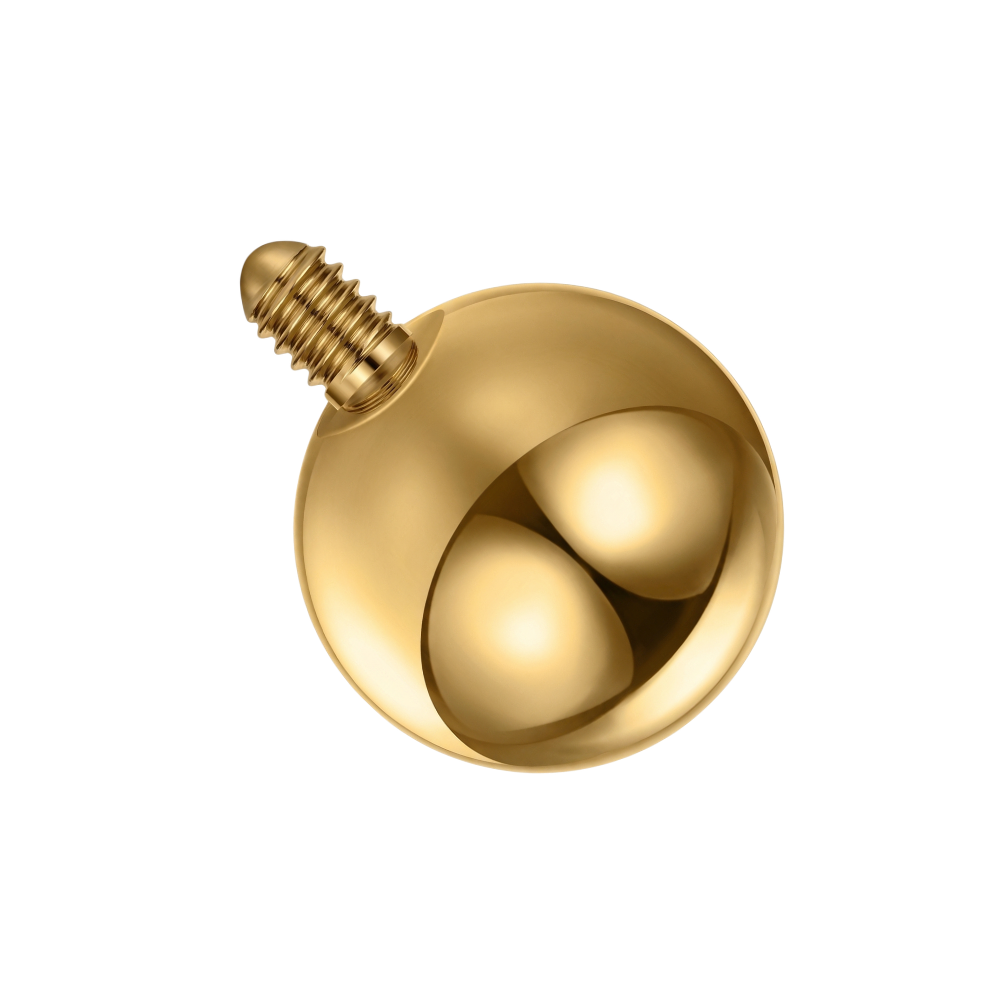 Titanium Nut - Ball with Gold External Thread