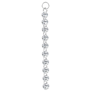 Titanium Charm Pendant Cascade Cubic Zirconia