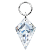 Pendentif à breloque en titane en forme de diamant