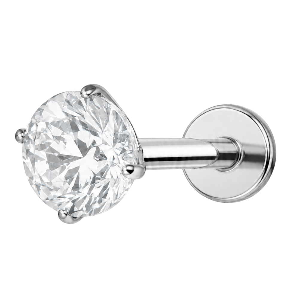 Labret Décoratif Titane - Diamant