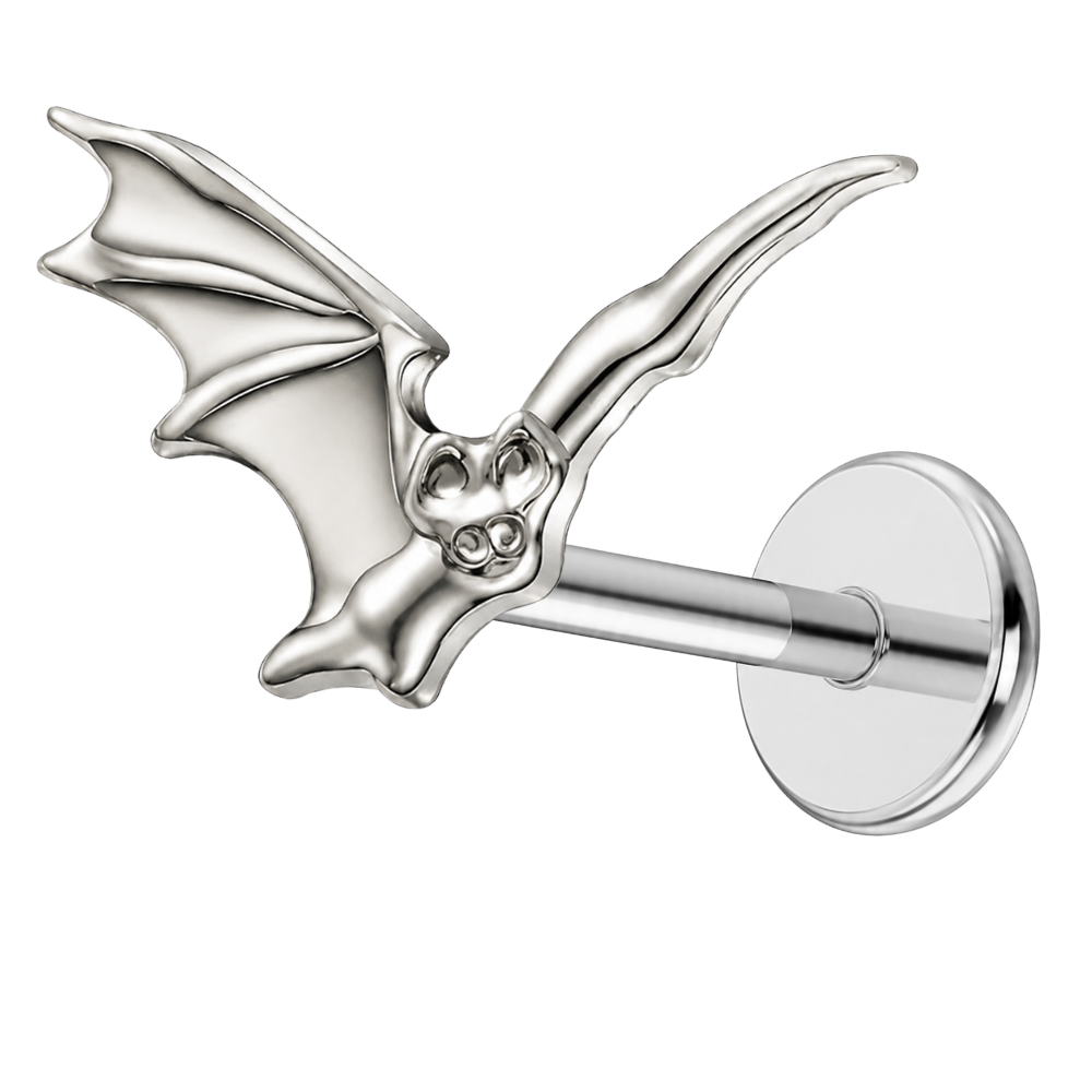 Tytanowy Labret Ozdobny Lecacy Nietoperz