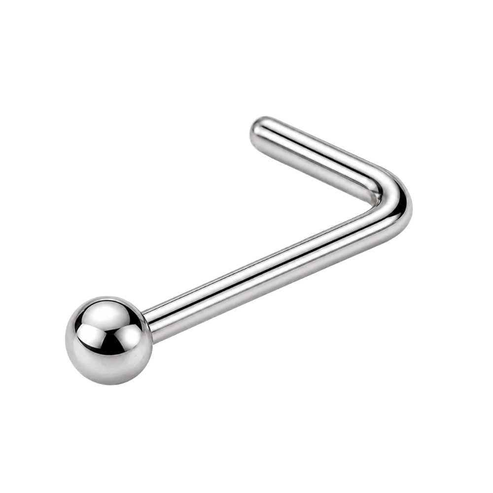 Curved Titanium Ball Nose Ring