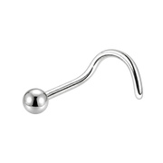 Anneau de nez boule en titane vissé