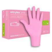 Powder-Free Nitrile Gloves - Mercator Nitrylex Pink