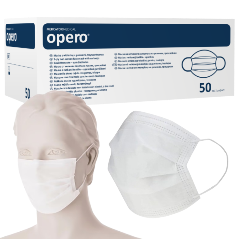 Opero Disposable Surgical Masks - 50 pieces