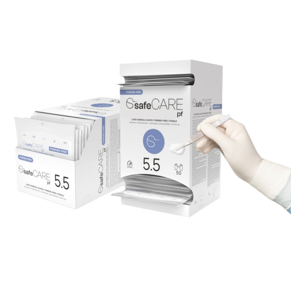 Gants chirurgicaux stériles sans poudre SafeCARE - 1 paire